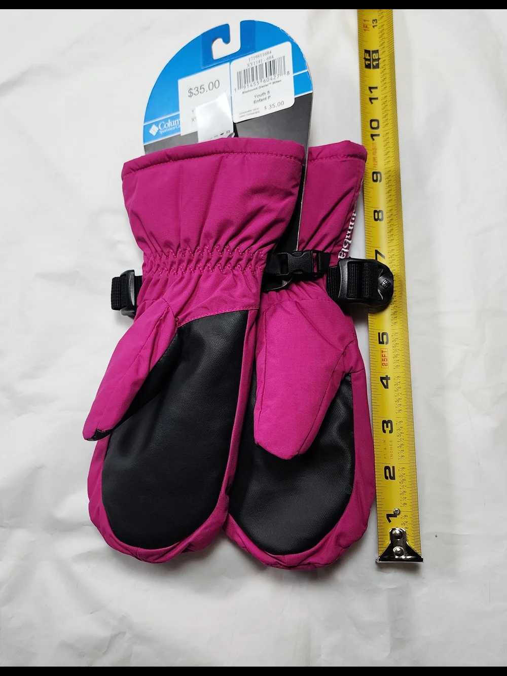 Vibrant Pink Columbia Kids Youth Mittens Omni-tech Waterproof Size Small Youth